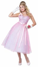 50s Teen Angel Prom Queen Women Adult Costume