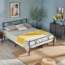 Metallbett Bettgestell Einzelbett/Doppelbett G?stebett Bettrahmen mit Lattenrost