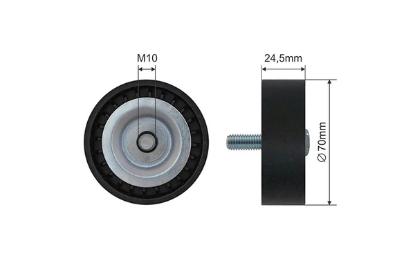 Rolle Umlenkrolle V-Riemen FüR Dodge Caliber 07- Jeep Compass 07--image