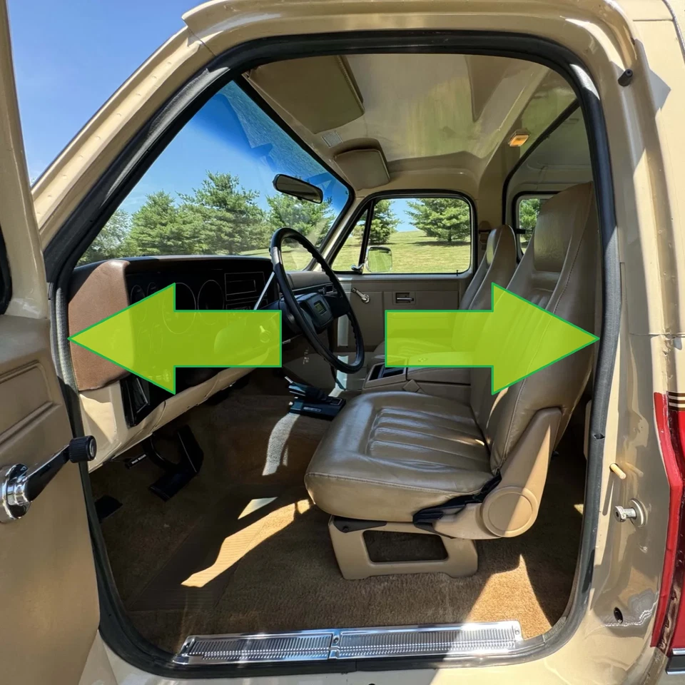 Chevrolet K5 Blazer 1976-1991 puerta delantera sello de goma juego de 2 piezas impermeabilización Foto 2 de 4