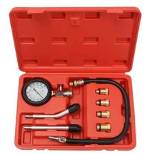 Pro Petrol Gas Engine Cylinder Compression Tester Oil Pressure Gauge Kit