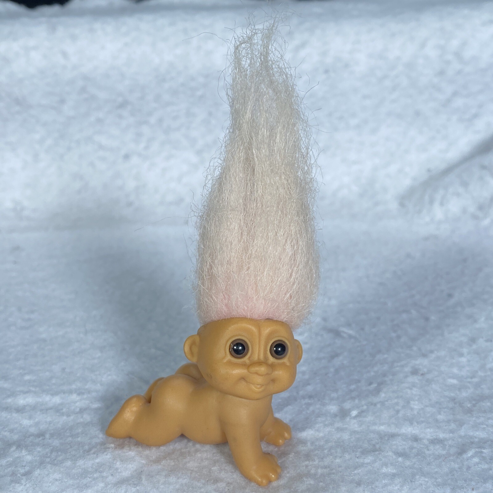 Russ Baby Troll Doll, 2”, White Hair, Brown Eyes, No Clothes, Rotating Head  | eBay