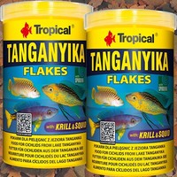 Tropical Tanganyika Flakes 2X 1L Flockenfutter Aquarium Sparpack