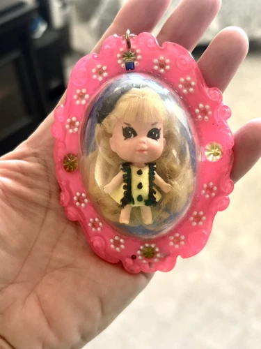 1966 Vintage Liddle Kiddles Lucky Locket Little Doll Louise Mattel Toy Necklace