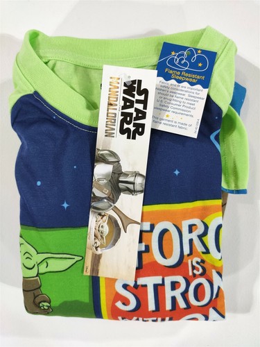 Star Wars Pajamas Boys Small 6-7 Baby Yoda Long Sleeve Shirt Pant PJ Gift Set - Picture 4 of 4