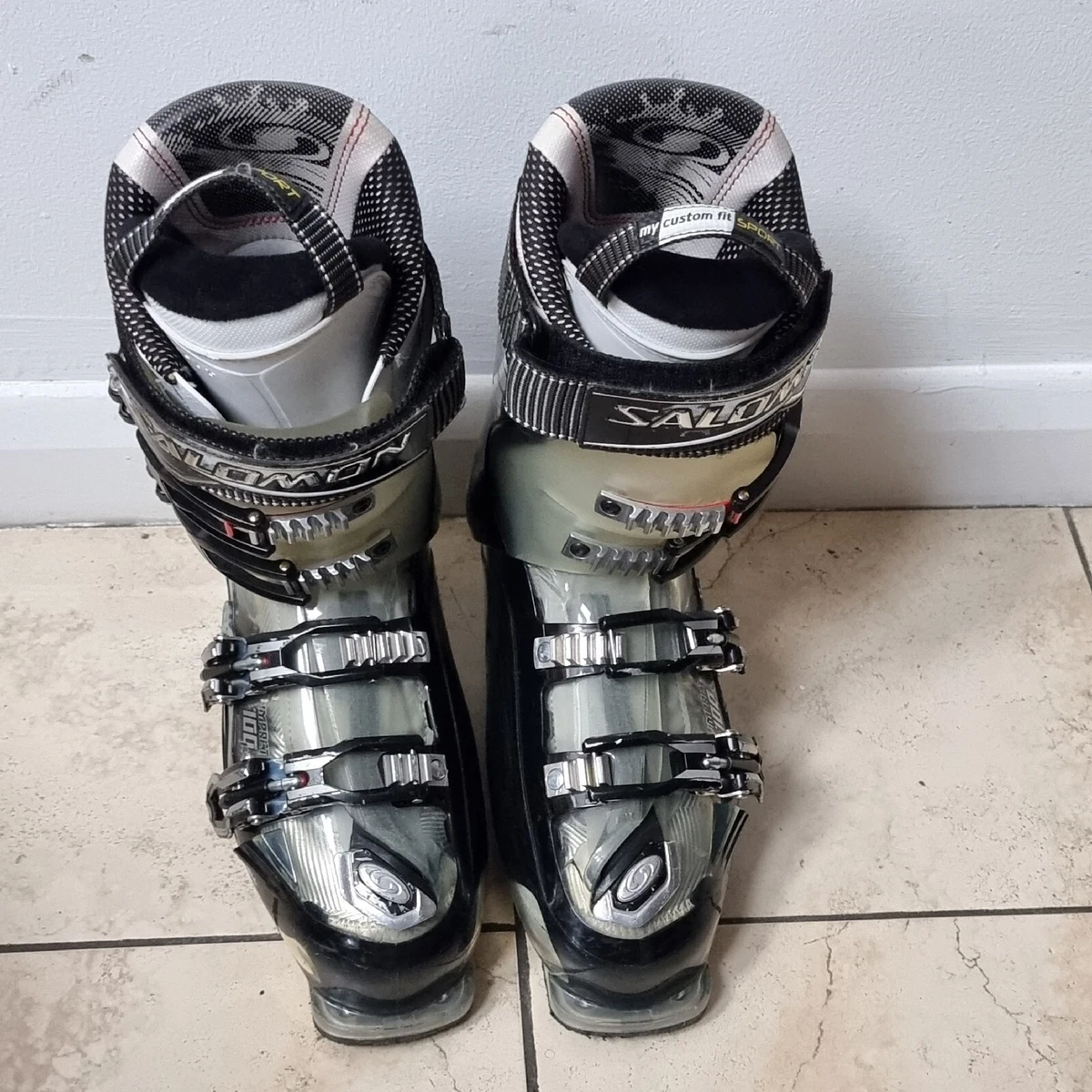 UK 7 7.5 Salomon Impact 100 CS Sensifit Skiing Ski Boots Size 26.0 US 8 EU 41