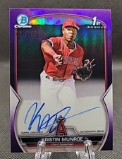 2023 Bowman Chrome Kristin Munroe /250 1st Auto Purple Refractor #CPA-KME