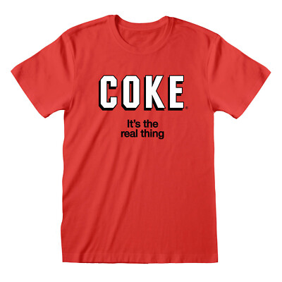 Offizielles Coca Cola T-Shirt Its The Real Thing Logo Rot Neu S M 2XL