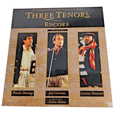 Three Tenors Encore LaserDisc Pavarotti Carreras Domingo 1992 Music Concert