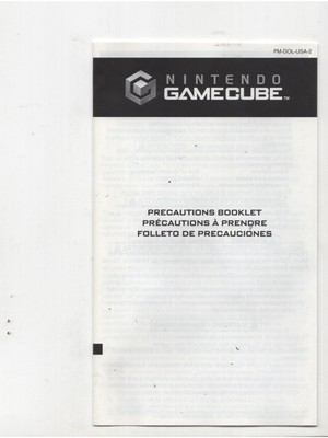 Safety Consumer Precautions Nintendo Gamecube MANUAL ONLY Authentic | eBay