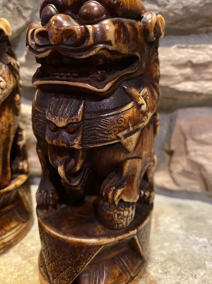 Foo Dogs Vintage Hand Crafted in Italy 1960's Rare Collector Item Male & Female - Image 3 of 4