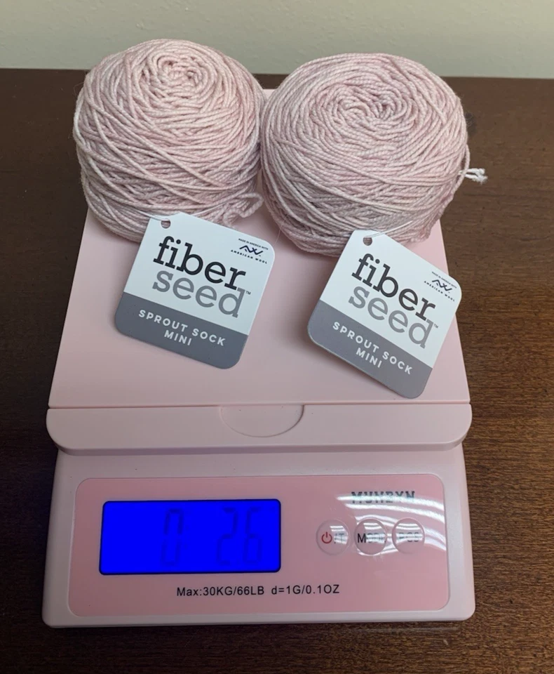 New Fiber Seed Sprout Sock Yarn Lot of Rosewater 5092 - Plus Bonus Purple - Image 4 of 4