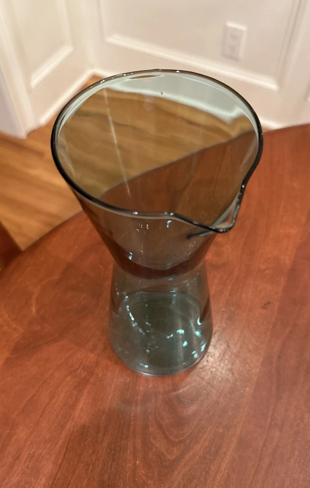 Jarra jarra de vidrio IITTALA Finlandia Kartio Kaj Franck verde azulado oscuro/azul marino Foto 2 de 3