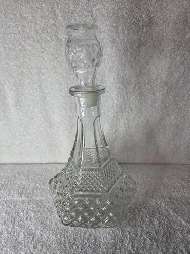 Vintage Anchor Hocking Wexford Ships Decanter & Stopper