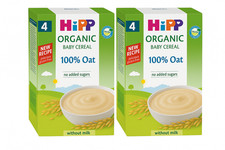 HiPP Organic Oat Porridge No Added Sugar Dairy-Free 200g 4 Months Pack of 2