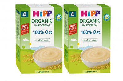 HiPP Organic Oat Porridge No Added Sugar Dairy-Free 200g 4+ Months Pack of 2