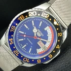 AUTOMATIC VINTAGE REFURBISHED SEIKO 5 JAPAN MENS MOVABLE BEZEL WATCH a443320-1