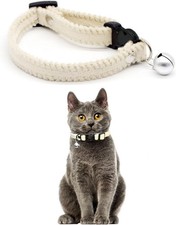 Furry Breakaway Cat Collar with Bell, Adjustable 7.87-11.78 Kitten Collar, Su...