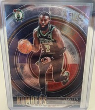 2020-21 Panini Select Jaylen Brown Silver Prizm Numbers Insert #5 Celtics