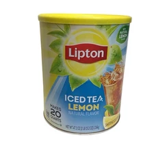 Lipton Iced Tea Natural Lemon Flavor Sweetened Makes 20 Quarts