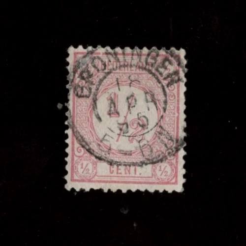 PAYS-BAS..   NEDERLAND..  1/2  CENT  1876 ...  BEAU CACHET 1895... - Photo 1/2