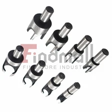 8X Carbon Steel Wood Plug Hole Cutter Dowel Maker Cutting Shank Drill Bit Set