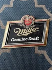 Vintage Miller Genuine Draft Beer Advertising Sign Plastic Bar Mancave 11”x16”