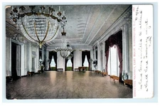 Early 1907 Executive Mansion East Room Washington DC Lithograph Postcard