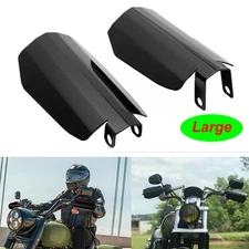 Black Large Coffin Cut Hand Guards Windshield For Harley Dyna Bagger 2007-2020