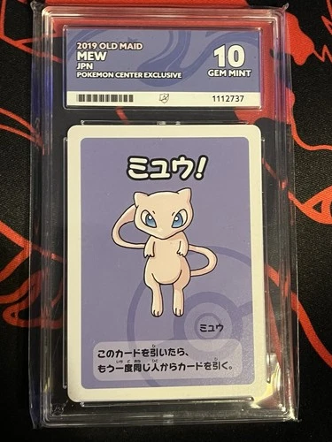 Pokémon TCG Mew Old Maid Promo Japanese Pokémon Center Exclusive Ace 10 Gem Mint