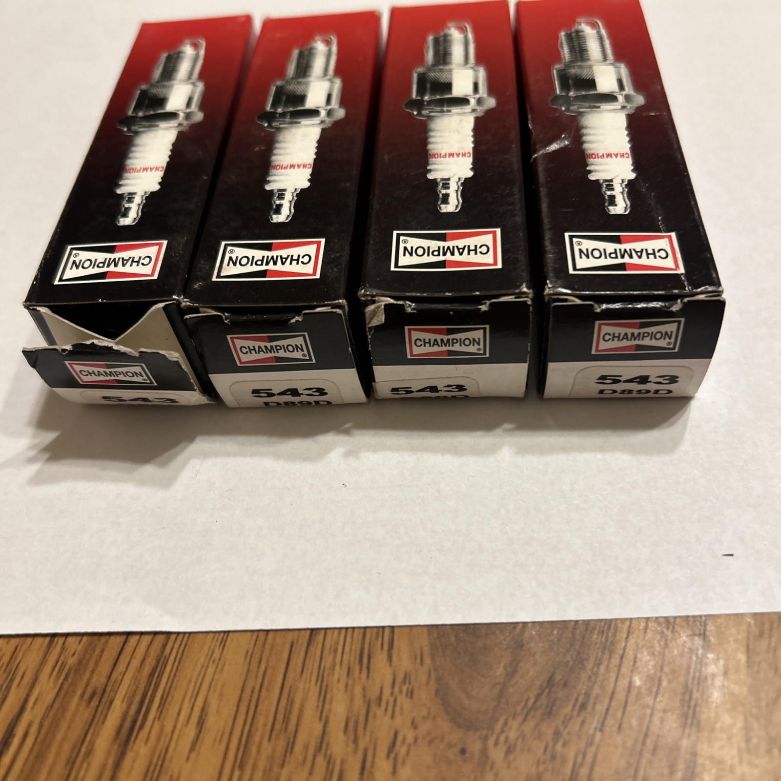 Champion 543 D89D Industrial Ignitor, Ind/Agri Spark Plug, OEM, Pack of Four