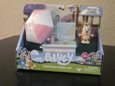 Bluey Bingo Ice Cream Cart Play Figurine New Moose Enterprise Toy