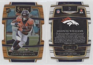 2021 Select Concourse Orange Prizm Die-Cut /249 Javonte Williams #57 Rookie RC