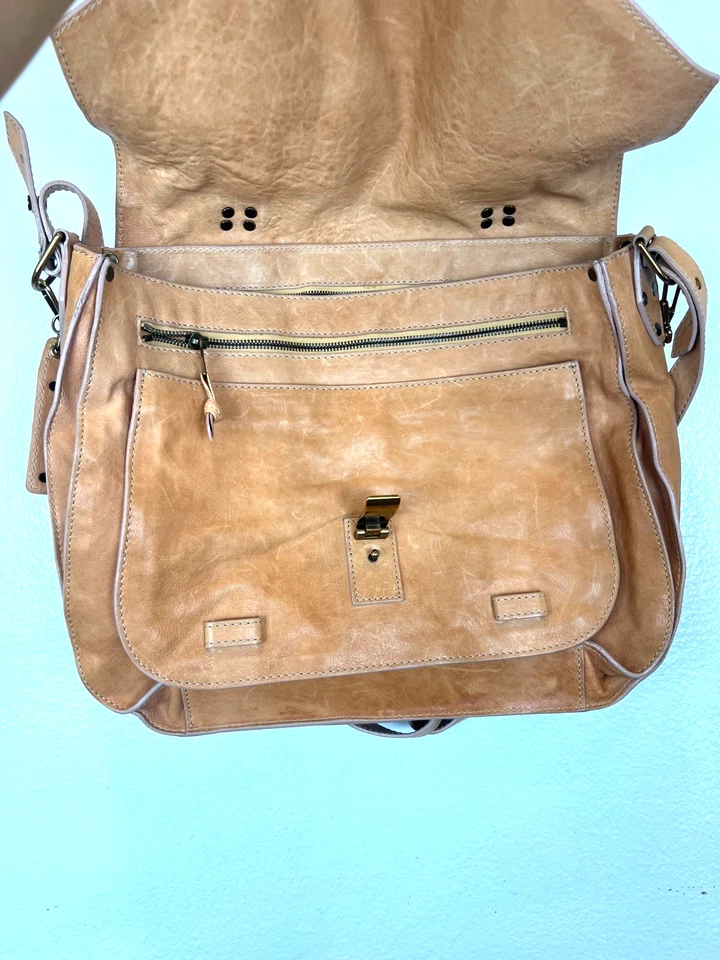 Bolso Cartera Proenza Schouler Saddle Cuero Tostado Grande PS1 Foto 3 de 4