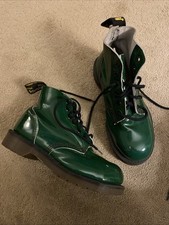 VINTAGE 1990’S SHINY GREEN DR. MARTENS AIRWAIR BOUNCING SOLES SIZE 4