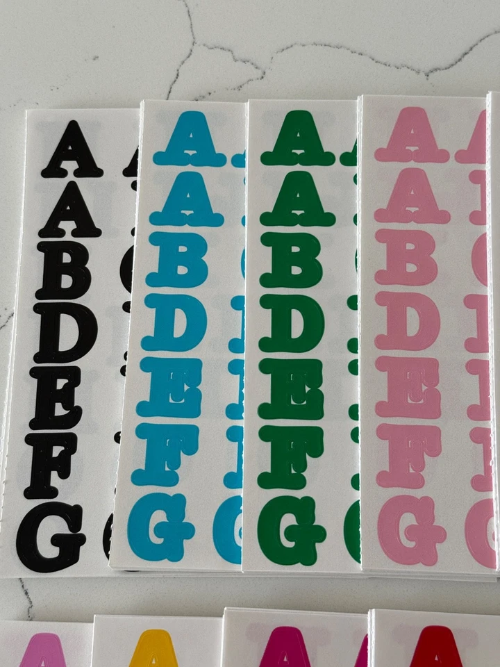 Hojas de pegatinas Creative Memories ABC/123 ~ varios colores ~ 3/4" tú eliges Foto 2 de 4