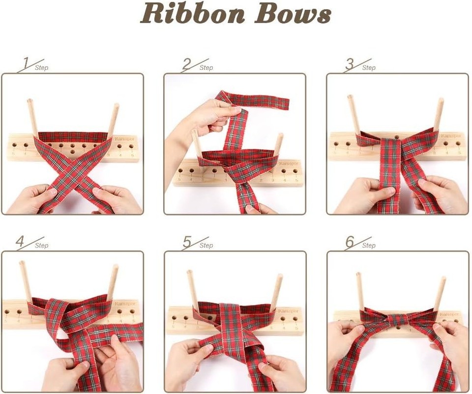 Wooden Bow Maker Bow Making Tool for Ribbon Making Gift Bows, Party ...