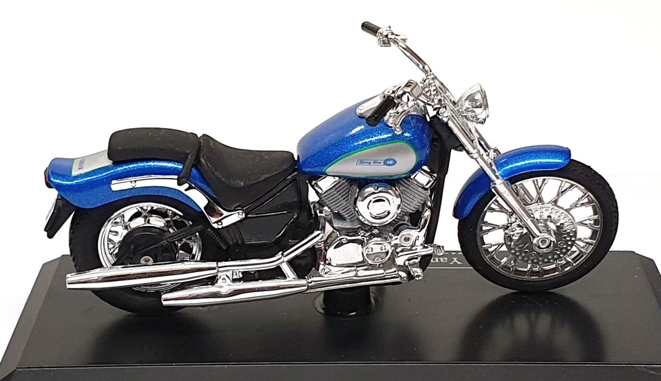 Majorette 1/18 Scale 05145 - Yamaha 650 XVS Drag Star Motorbike - Blue - Image 3 of 4