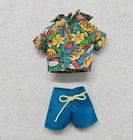 Vintage Barbie TOMMY Doll Outfit Tropical Shirt and Blue Swim Trunks