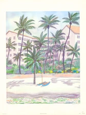 Peter Wong Palm Trees Landscape Hotel Tropics Botanical Plants Set of 2