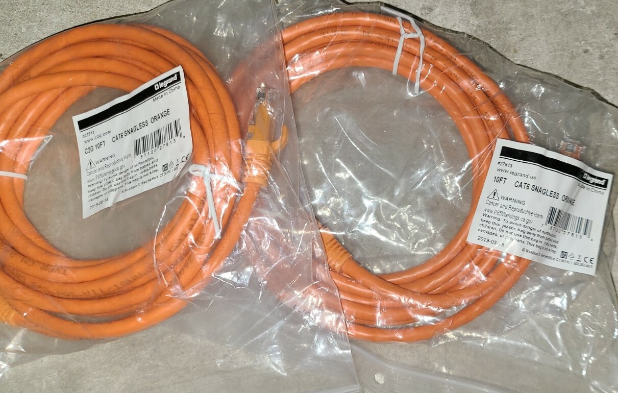 10ft Orange CAT5e Ethernet Cable - RJ-45 LAN Network Patch Cord-image