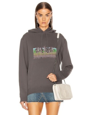 Saint Laurent Malibu Graphic Hoodie Unisex Size S Gray $840 | eBay