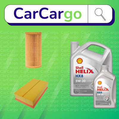 Service Kit for Audi A3 40 TFSI Petrol 2018-2020 Oil Air + Shell Oil 5W-30 6L