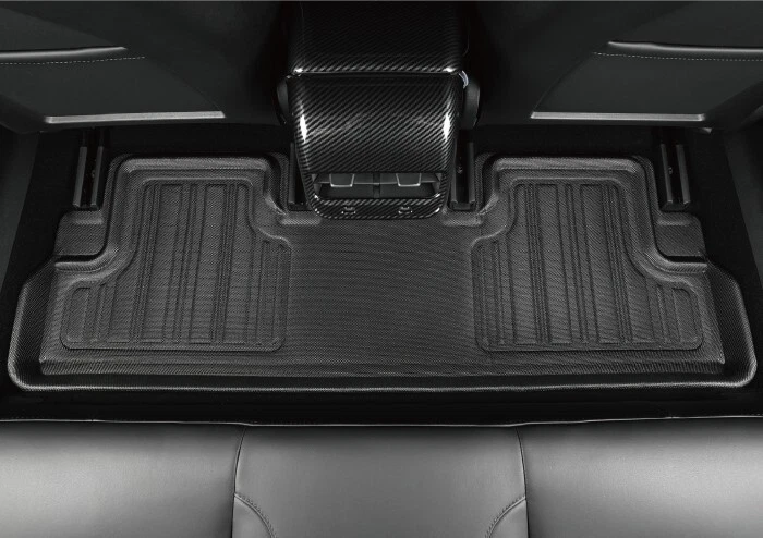 Tapetes meteorológicos forro de piso 3D Elitect 3 peças dianteiro e traseiro preto compatível com Tesla Y 2021-2024 - Imagem 2 de 4