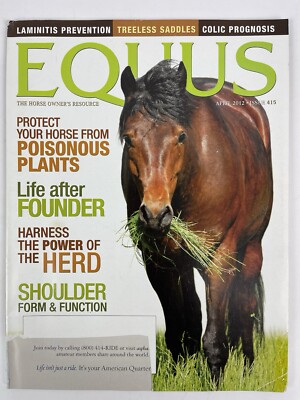 Equus Magazine April 2012 - Issue 415 - Horse Owner's Resource - free shipping