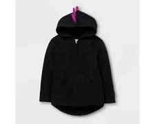 Dinosaur Spike Infant Hoodie Jacket Cat Jack Black/Purple 12M New