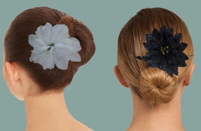 White And Black Flower Hair Clip Wedding Prom Ballet Performance Party Event 1pc