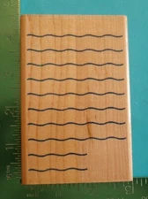Inkadinkado WAVY JOURNAL LINES Rubber Stamp