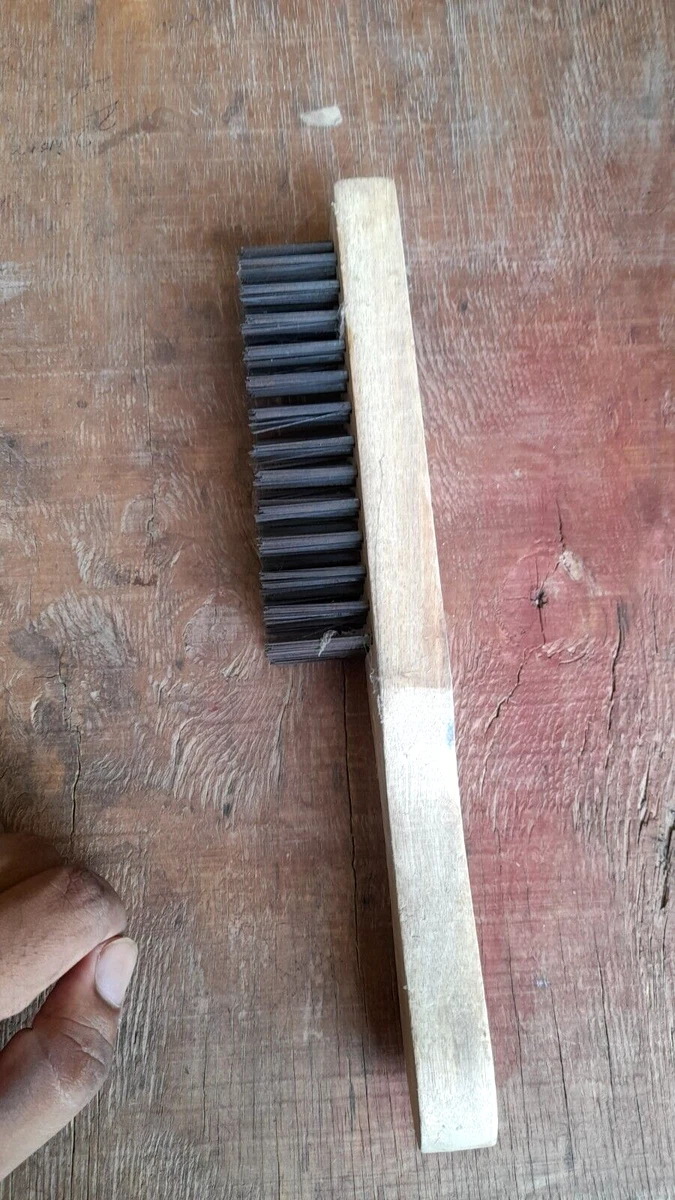 Stainless Steel Welding Wire Brush Wooden Hand Cleaning Aluminum