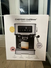 Chefman Craftbrew  Espresso Machine With Steam Wand And Touch Controls - New